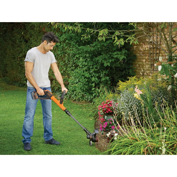 BLACK&DECKER 18V コードレスナイロントリマー STC1840EPCJP | 4.0Ahバッテリー付 2段階スピード調節
