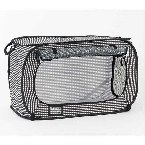 猫壱 ポータブルケージとトイレのセット 折りたたみ式 防災・旅行・避難用 2匹対応 表札付