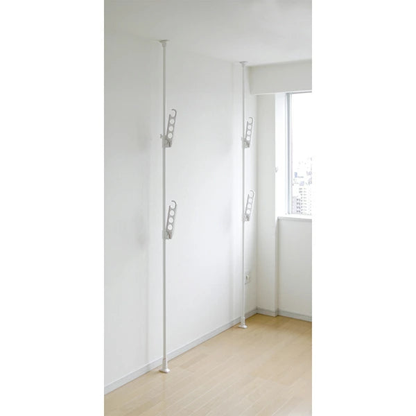 平安伸銅 突っ張り室内物干し 2段竿受け TMH-62 高さ175-275cm 耐荷重10kg 工事不要 室内干し 洗濯物干し 2本セット