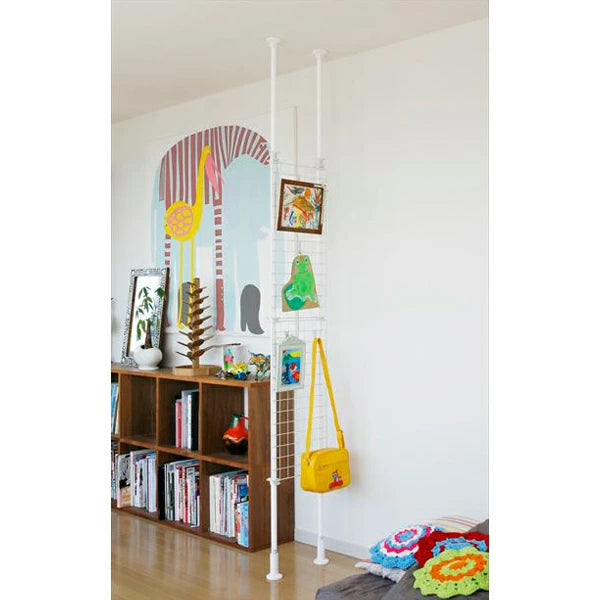 平安伸銅 突ぱりネット間仕切 35 TNP-1 | 高さ200-275cm 壁面収納 パーテーション