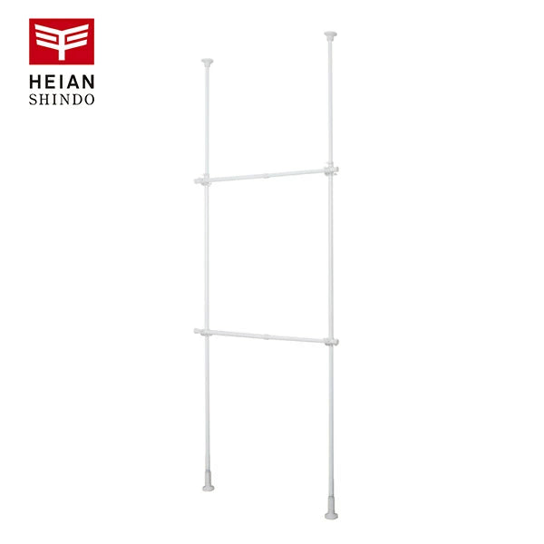 平安伸銅 突っ張り強力2段ハンガー TNP-3 幅56-95cm 高さ200-275cm 耐荷重15kg 省スペース クローゼット 収納