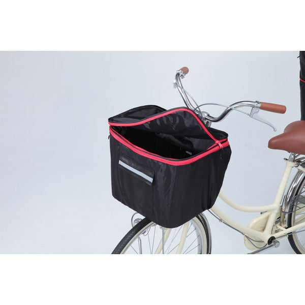 川住製作所 自転車 カゴカバー 前カゴ用 2段式 伸縮式 前後開閉 ポリエステル製