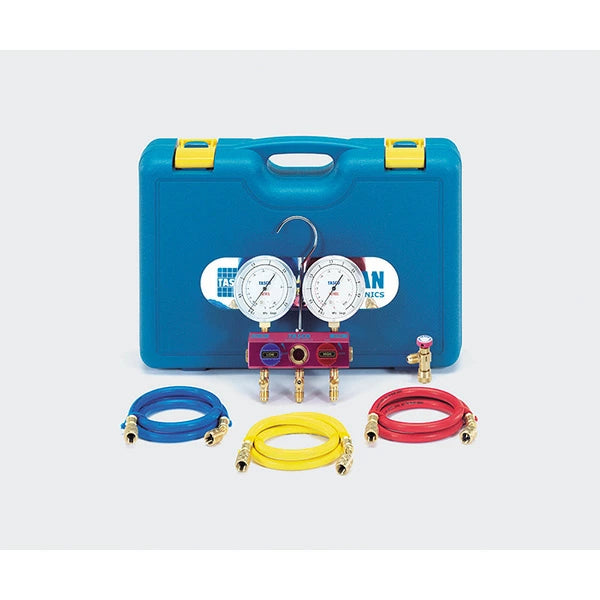 イチネンTASCO R410A/R32マニホールドセット TA15EC | チャージバルブ付 空調工具セット エアコン充填