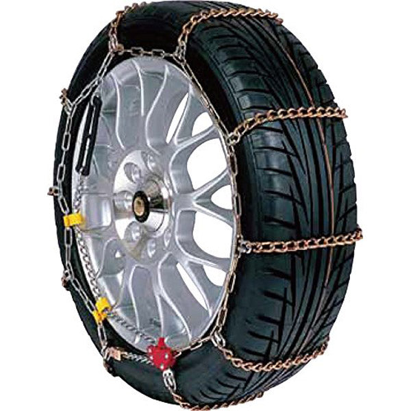 FECタイヤチェーン 雪道楽J1 YJ11 | 金属はしご型 | ジャッキアップ不要 | 簡単取付 | 乗用車・ミニバン専用