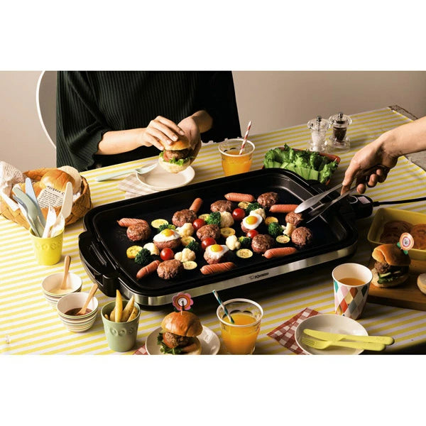 象印 ホットプレート やきやき EA-DE10-BA | 横長ワイド48cm 遠赤トリプルチタンセラミックコート | ブラック