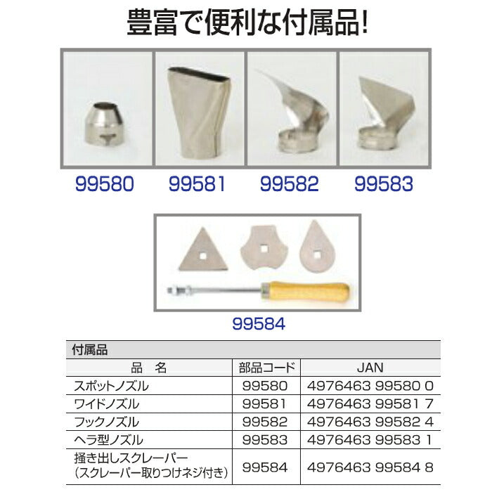 RELIEF ヒートガン 1500W RHG-1500 | 送風機能付き 冷却対応 豊富な付属品