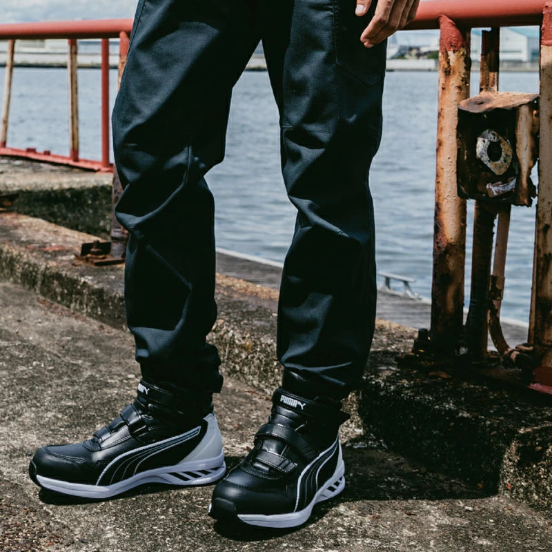 PUMA プーマ ライダー 2.0 ミッド 安全靴 作業靴 スニーカー セーフティシューズ メンズ 軽量 耐熱 滑り止め 面ファスナー