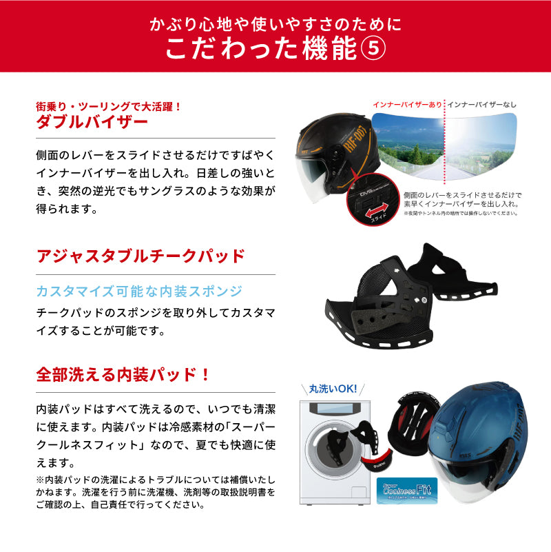 WINS ウインズ G-FORCE SS ジェット ステルス TYPE-C | ドライファイバー製 軽量ヘルメット