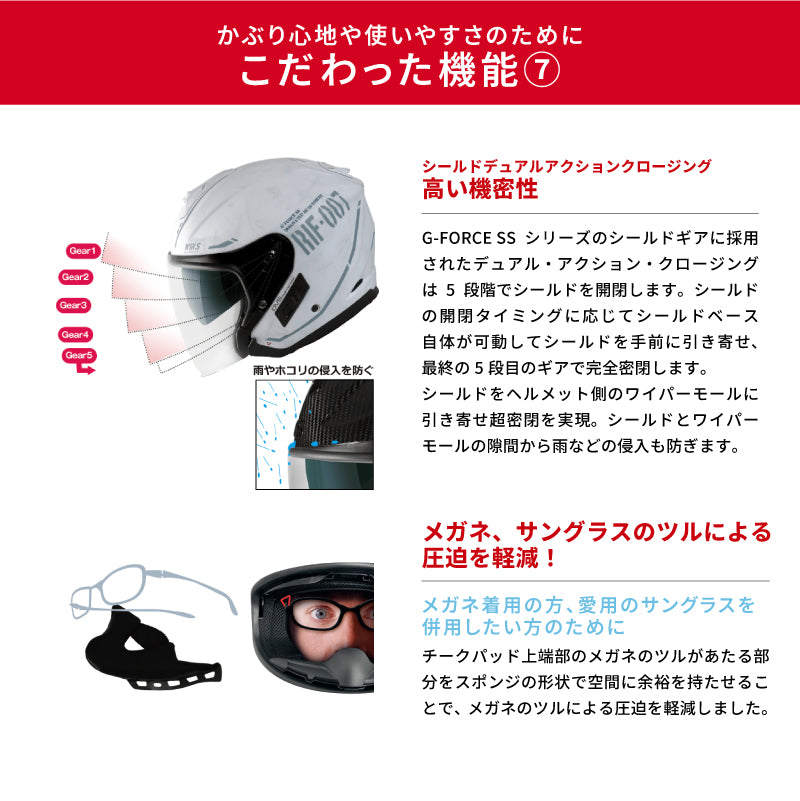 WINS ウインズ G-FORCE SS ジェット ステルス TYPE-C | ドライファイバー製 軽量ヘルメット