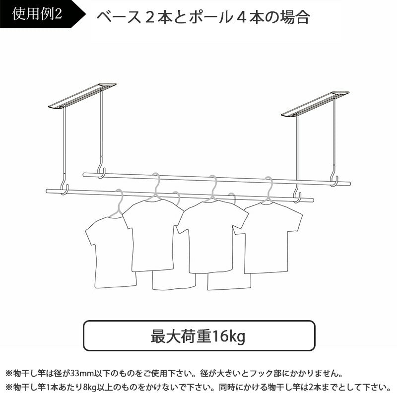 室内物干し 部屋干し 天井取付 スライド式 sen (セン) 面付けタイプ グッドデザイン賞受賞 耐荷重16kg