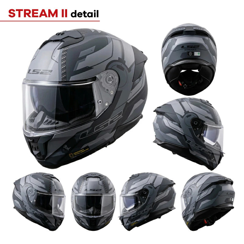 LS2 STREAM2 ジャパンフィット フルフェイスヘルメット | 国内正規品 SG/PSC認証 インナーバイザー付 軽量 バイク用