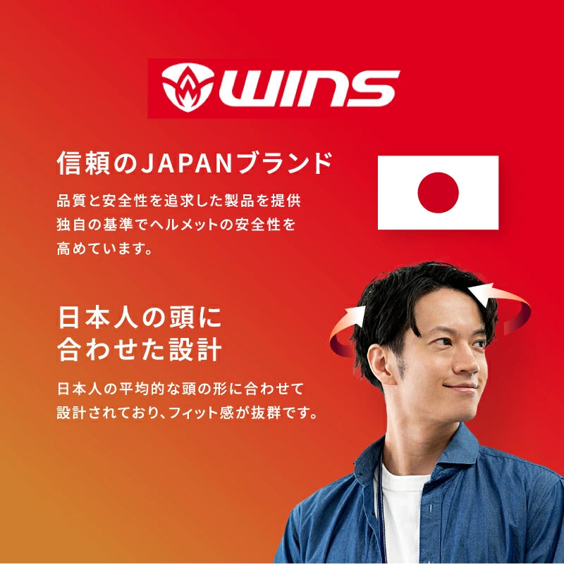 WINS ウインズ A-FORCE RS JET typeC ジェットヘルメット M/L/XL バイク用 エアロ形状 インナーバイザー付