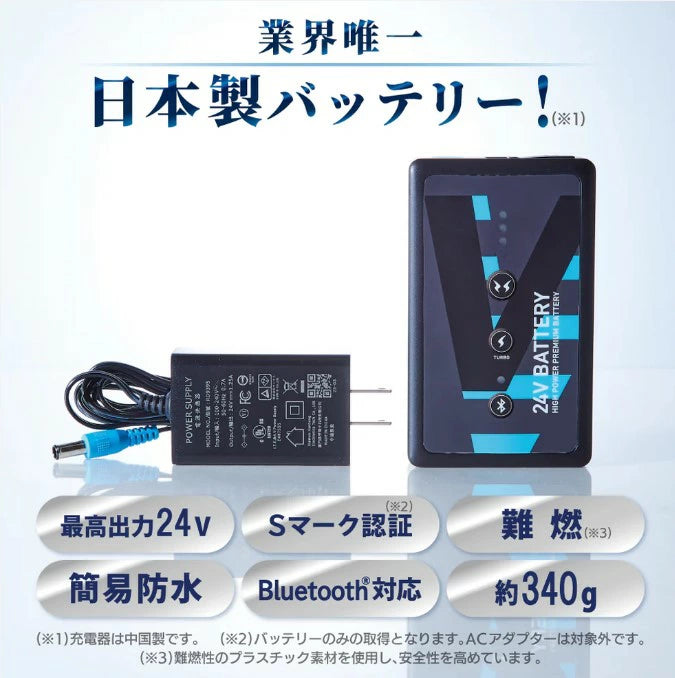 サンエス 空調風神服 24V リチウムイオンバッテリー ファンセット 2025年モデル RD9590PJ 日本製 長時間稼働 急速充電