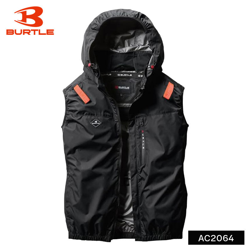 バートル エアークラフト フーディベスト サイドファン フード付き 袖なし AC2064