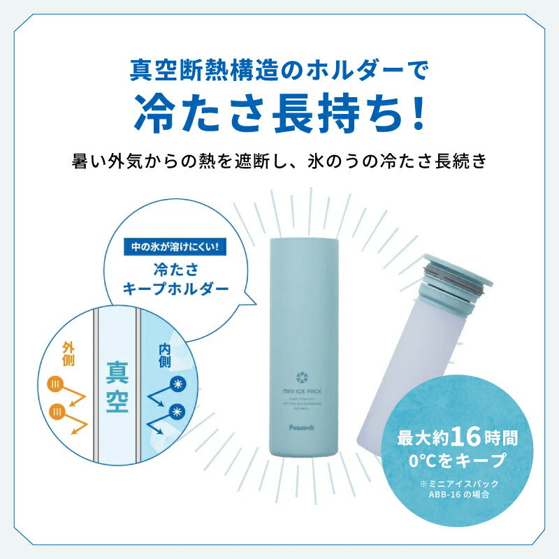 ピーコック アイスパック 氷嚢 水筒型 氷のう 真空断熱構造 熱中症対策