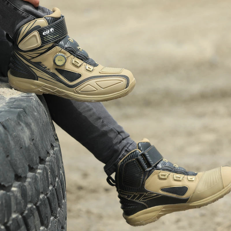 elf エルフ シンテーゼ17 ライディングシューズ 透湿防水 バイク用 ライディングブーツ EEE幅広設計