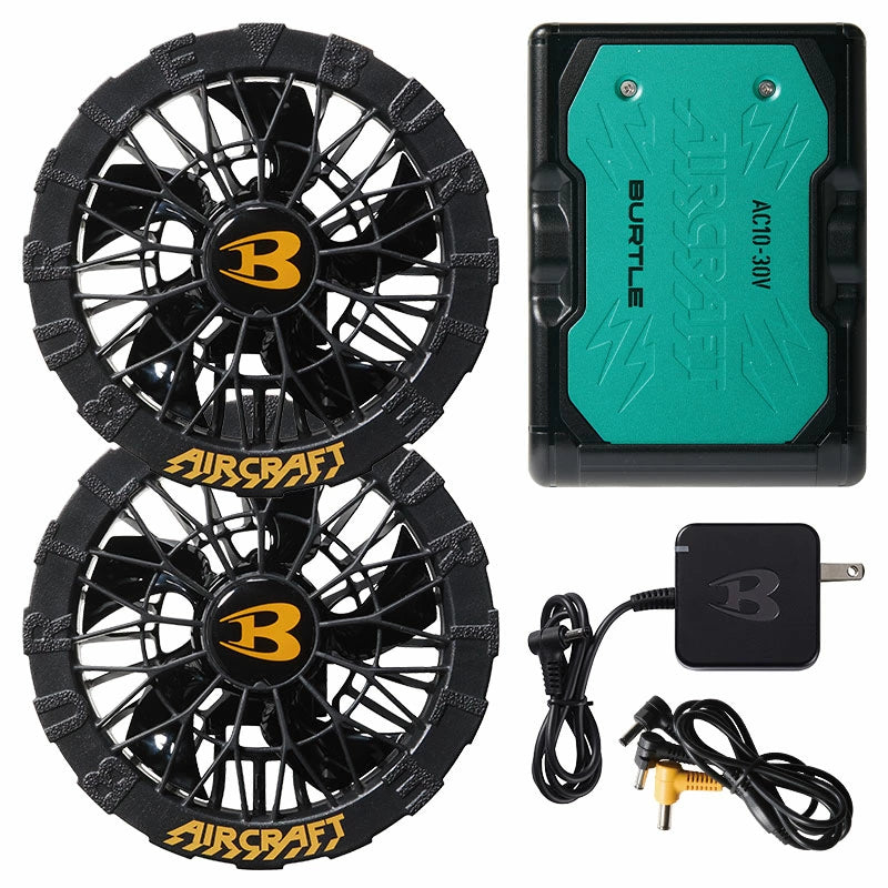 BURTLE AIRCRAFT AC10 バッテリー 2個セット&ファンセット BURTLE BURTLE AIRCRAFT AC10 バッテリー 2個セット&ファンセット BURTLE