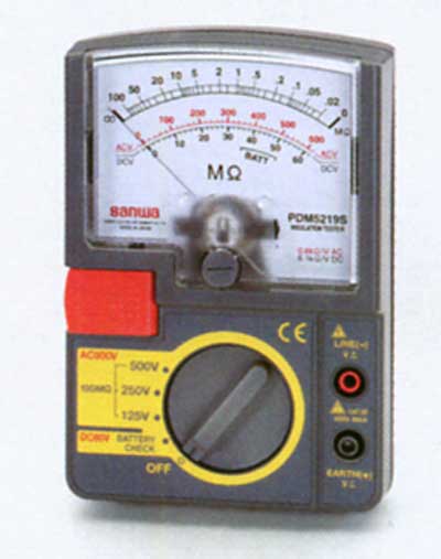 イチネンTASCO 3レンジ絶縁抵抗計 TA453PD | 125V 250V 500V ディスチャージ機能 電気計測器