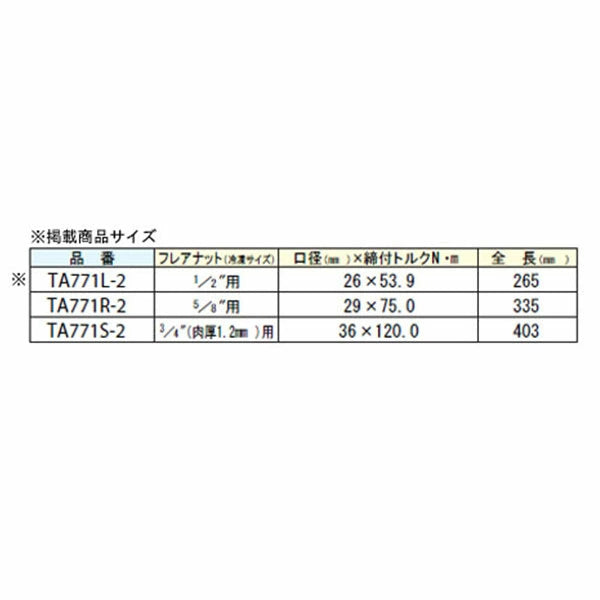イチネンTASCO 高精度トルクレンチ1/2 TA771L-2 | 校正証明書付 R32 R410A専用 国内製造