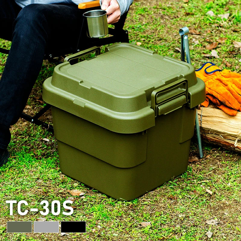リス トランクカーゴ 収納ボックス 22L-70L 耐荷重100kg 座れる 頑丈 スタッキング可能 アウトドア キャンプ 車中泊 工具箱