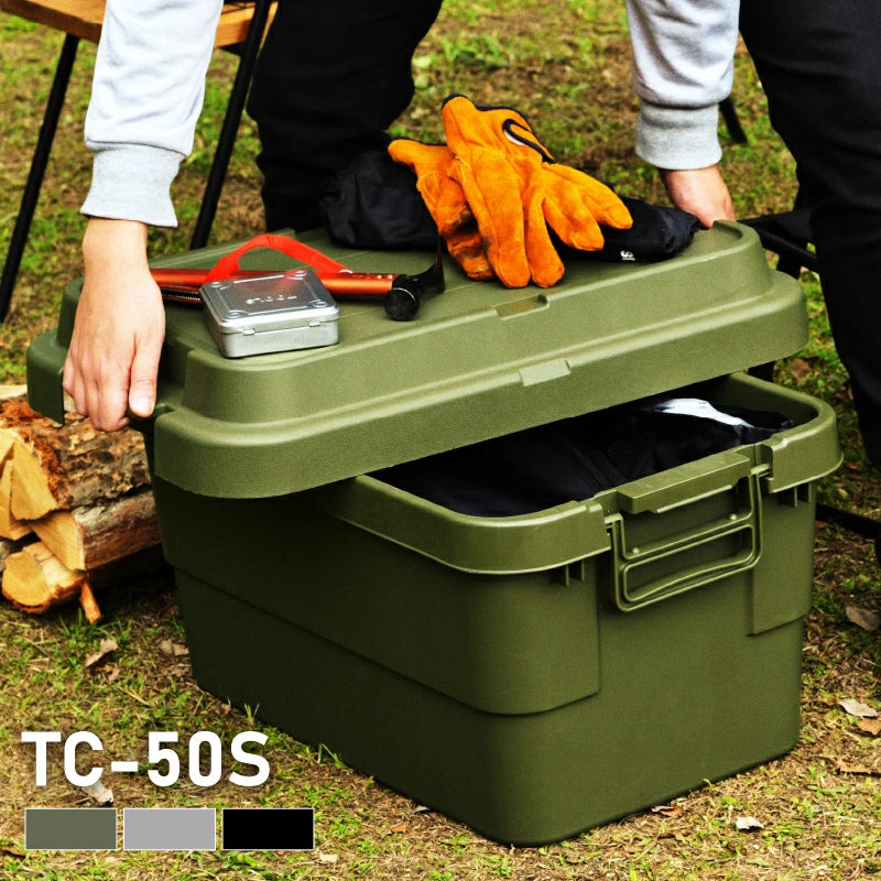 リス トランクカーゴ 収納ボックス 22L-70L 耐荷重100kg 座れる 頑丈 スタッキング可能 アウトドア キャンプ 車中泊 工具箱