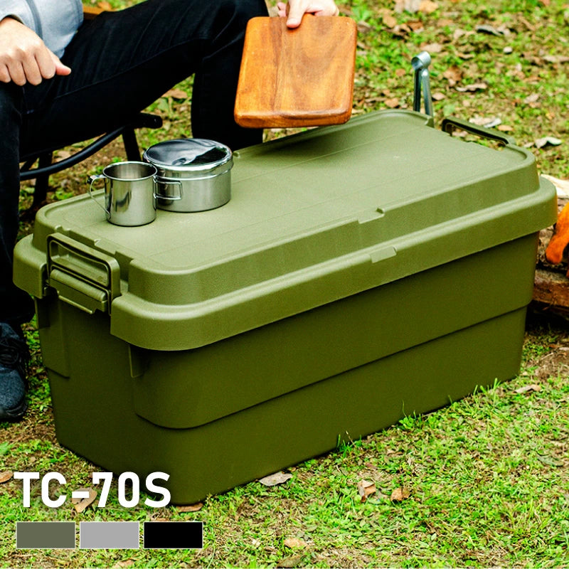 リス トランクカーゴ 収納ボックス 22L-70L 耐荷重100kg 座れる 頑丈 スタッキング可能 アウトドア キャンプ 車中泊 工具箱