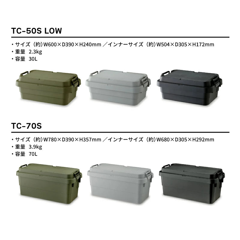 リス トランクカーゴ 収納ボックス 22L-70L 耐荷重100kg 座れる 頑丈 スタッキング可能 アウトドア キャンプ 車中泊 工具箱