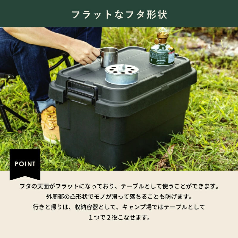 リス トランクカーゴ 収納ボックス 22L-70L 耐荷重100kg 座れる 頑丈 スタッキング可能 アウトドア キャンプ 車中泊 工具箱