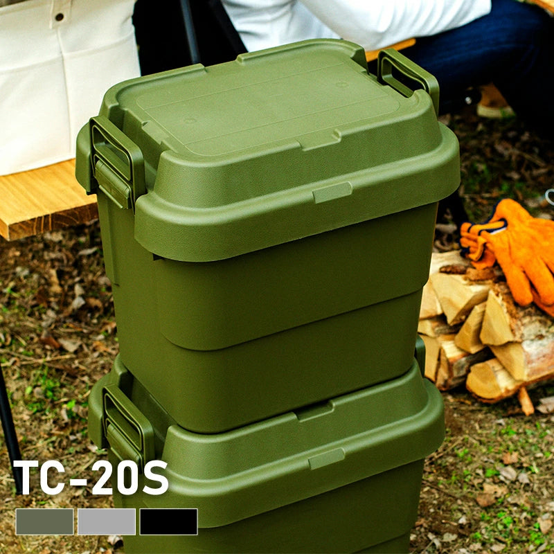 リス トランクカーゴ 収納ボックス 22L-70L 耐荷重100kg 座れる 頑丈 スタッキング可能 アウトドア キャンプ 車中泊 工具箱